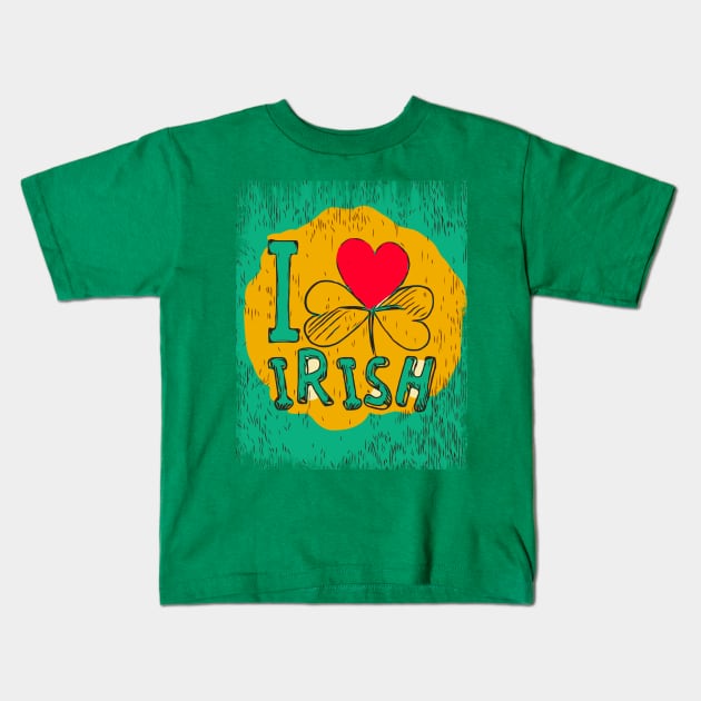 Irish love Kids T-Shirt by FasBytes